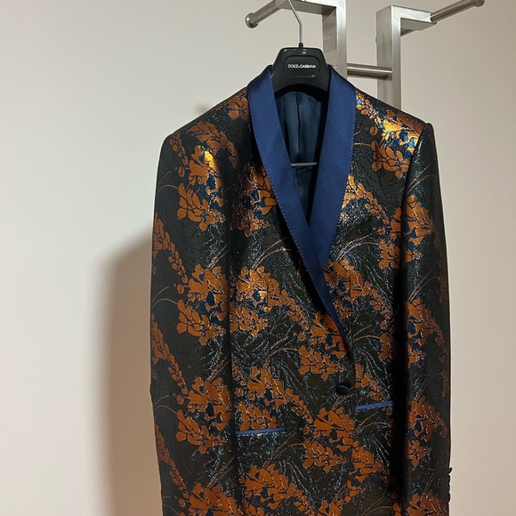 Dolce & Gabbana Men's Black and Gold Blazer